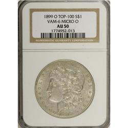 1899-O $1 Micro O AU50 NGC. Vam-6 Top 100. NGC Cen