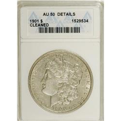 1901 $1 --Cleaned--ANACS. AU50 Details. NGC Census: