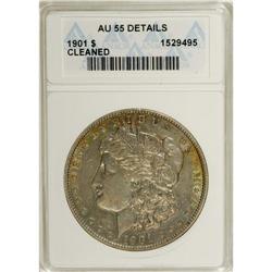 1901 $1 --Cleaned--ANACS. AU55 Details. NGC Census: