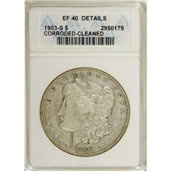 1903-S $1 --Cleaned, Corroded--ANACS. XF40 Details.