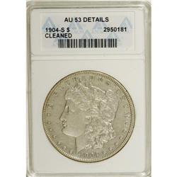 1904-S $1 --Cleaned--ANACS. AU53 Details. NGC Censu