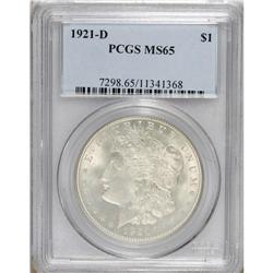 1921-D $1 MS65 PCGS. PCGS Population (1136/182). N