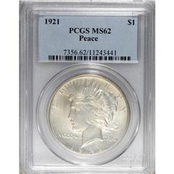 1921 $1 MS62 PCGS. PCGS Population (1394/6695). NG