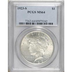 1923-S $1 MS64 PCGS. PCGS Population (1290/96). NG