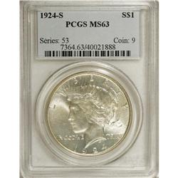 1924-S $1 MS63 PCGS. PCGS Population (1090/1027).