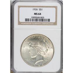 1926 $1 MS64 NGC. NGC Census: (2270/565). PCGS Pop