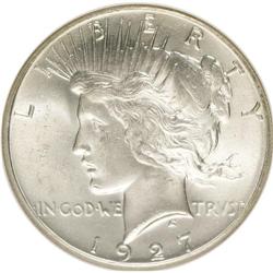 1927 $1 MS63 NGC. NGC Census: (1042/758). PCGS Populat