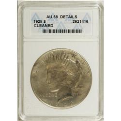 1928 $1 --Cleaned--ANACS. AU58 Details. NGC Census: