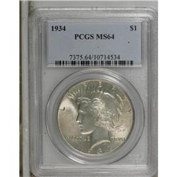 1934 $1 MS64 PCGS. PCGS Population (1188/572). NGC