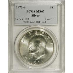 1971-S $1 Silver MS67 PCGS. PCGS Population (211/0