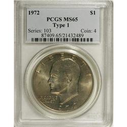 1972 $1 Type Three MS65 PCGS. PCGS Population (290/14)