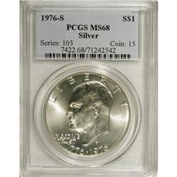 1976-S $1 Silver MS68 PCGS. PCGS Population (316/0