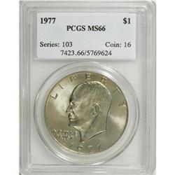 1977 $1 MS66 PCGS. PCGS Population (223/4). NGC Ce