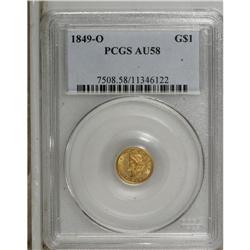 1849-O G$1 AU58 PCGS. PCGS Population (38/97). NGC