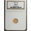 1852 G$1 MS62 NGC. NGC Census: (893/756). PCGS Pop