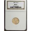 Image 1 : 1852 $2 1/2 MS61 NGC. NGC Census: (132/298). PCGS