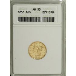 1853 $2 1/2 AU55 ANACS. NGC Census: (36/796). PCGS