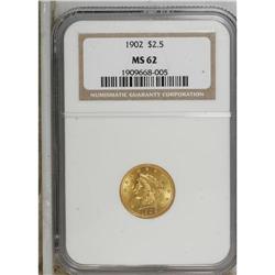 1902 $2 1/2 MS62 NGC. NGC Census: (579/1414). PCGS