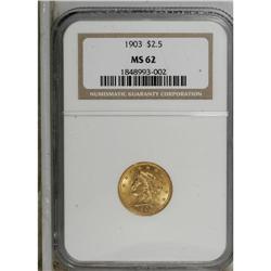 1903 $2 1/2 MS62 NGC. NGC Census: (882/2568). PCGS