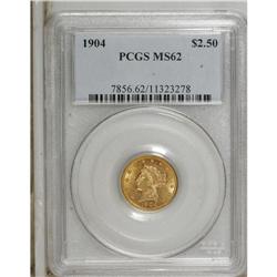 1904 $2 1/2 MS62 PCGS. PCGS Population (706/2084).