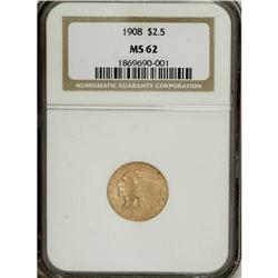 1908 $2 1/2 MS62 NGC. NGC Census: (1835/2350). PCG