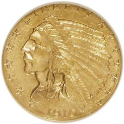 1910 $2 1/2 MS61 NGC. NGC Census: (1066/3239). PCGS Po