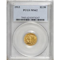 1913 $2 1/2 MS62 PCGS. PCGS Population (1139/1396)