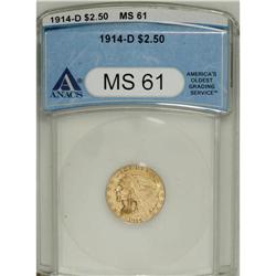1914-D $2 1/2 MS61 ANACS. NGC Census: (1393/4084).