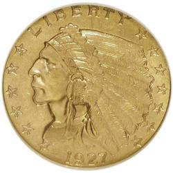 1927 $2 1/2 MS62 NGC. NGC Census: (3282/4628). PCGS Po