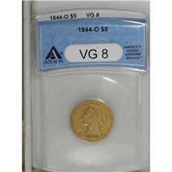 1844-O $5 VG8 ANACS. NGC Census: (0/557). PCGS Pop