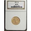 Image 1 : 1852 $5 AU55 NGC. NGC Census: (100/262). PCGS Popu