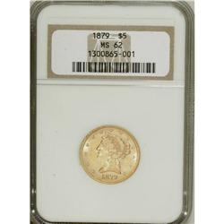 1879 $5 MS62 NGC. NGC Census: (75/45). PCGS Popula