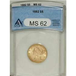 1882 $5 MS62 ANACS. NGC Census: (1676/1290). PCGS