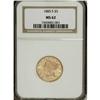 Image 1 : 1885-S $5 MS62 NGC. NGC Census: (909/1047). PCGS P