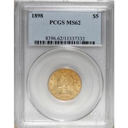 1898 $5 MS62 PCGS. PCGS Population (207/123). NGC