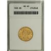 Image 1 : 1905 $5 MS60 ANACS. NGC Census: (34/1630). PCGS Po