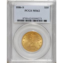 1886-S $10 MS62 PCGS. PCGS Population (583/204). N