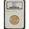 1889-S $10 MS61 NGC. NGC Census: (358/361). PCGS P