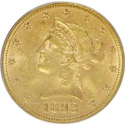 1893 $10 MS62 PCGS. PCGS Population (5169/1799). NGC C