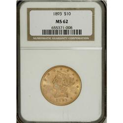 1893 $10 MS62 NGC. NGC Census: (8594/5357). PCGS P
