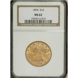1894 $10 MS62 NGC. NGC Census: (9471/4191). PCGS P