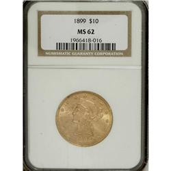 1899 $10 MS62 NGC. NGC Census: (5330/5041). PCGS P
