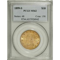 1899-S $10 MS62 PCGS. PCGS Population (95/60). NGC