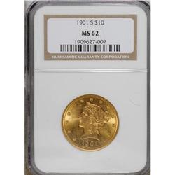 1901-S $10 MS62 NGC. NGC Census: (2790/7757). PCGS