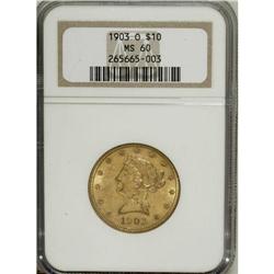 1903-O $10 MS60 NGC. NGC Census: (68/518). PCGS Po