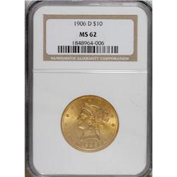 1906-D $10 MS62 NGC. NGC Census: (912/583). PCGS P