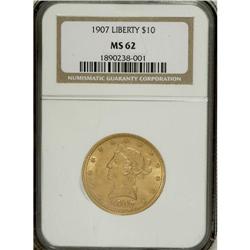 1907 $10 MS62 NGC. NGC Census: (6621/4971). PCGS P