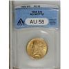 1908 $10 No Motto AU58 ANACS. NGC Census: (83/396)