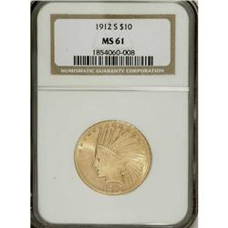 1912-S $10 MS61 NGC. NGC Census: (59/117). PCGS Po