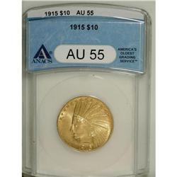 1915 $10 AU55 ANACS. NGC Census: (39/2346). PCGS P